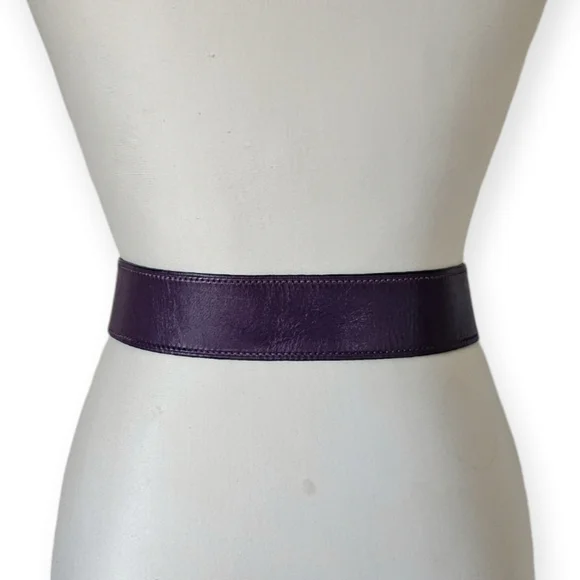 Kurt Geiger Metal Buckle Hook Closure Leather Belt Size Small Size 36 - Picture 4 of 10